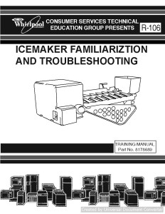 Whirlpool R-106  Icemaker Troubleshooting Service Manual