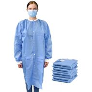AMZ Supply Disposable Blueberry Lab Coats Small Spunbond Polypropylene Fabric Gowns Pack of 50