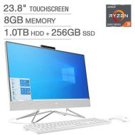 HP 23.8" Touchscreen All-in-One Desktop - AMD Ryzen 3 4300U - 1080p 8GB Memory 1TB Hard Drive Size+256 GBSSD wired keyboard and Mouse Microsoft? Windows 10 Home