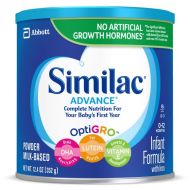 Similac Advance Powder Baby Formula, 12.4 oz Can