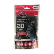 Grease Monkey 23820-06 Disposable Nitrile Gloves, 20-Count, Large, Black
