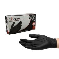GLOVEWORKS Black Nitrile Industrial Disposable Gloves 5 Mil Large 100