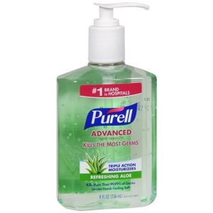 PURELL Advanced Refreshing Aloe Hand Sanitizer, 8 fl oz, (Pack of 6)