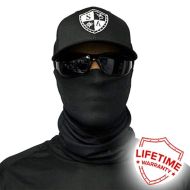 Adult UV Face Shield, Neck Gaiter, Balaclava, Elastic Face Mask - Tactical Black
