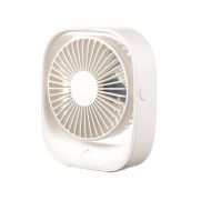Mainstays Personal Rechargeable USB Portable Tabletop Fan in White, Head Swivels Vertically